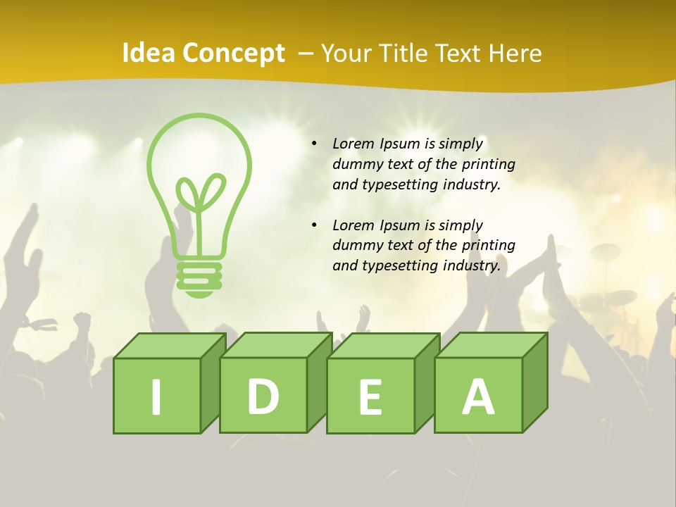 Happiness Band Silhouette PowerPoint Template