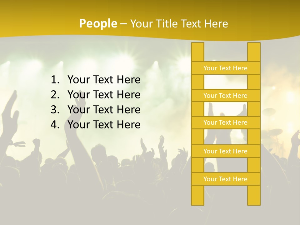 Happiness Band Silhouette PowerPoint Template