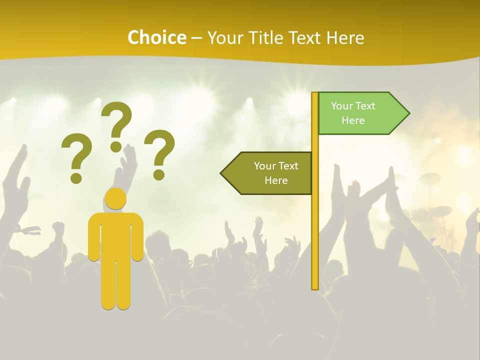 Happiness Band Silhouette PowerPoint Template