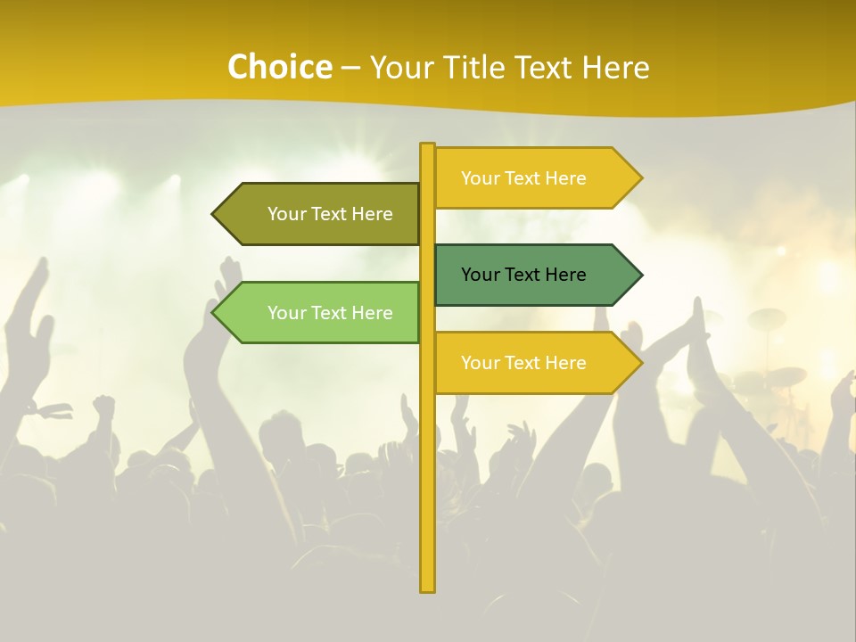Happiness Band Silhouette PowerPoint Template