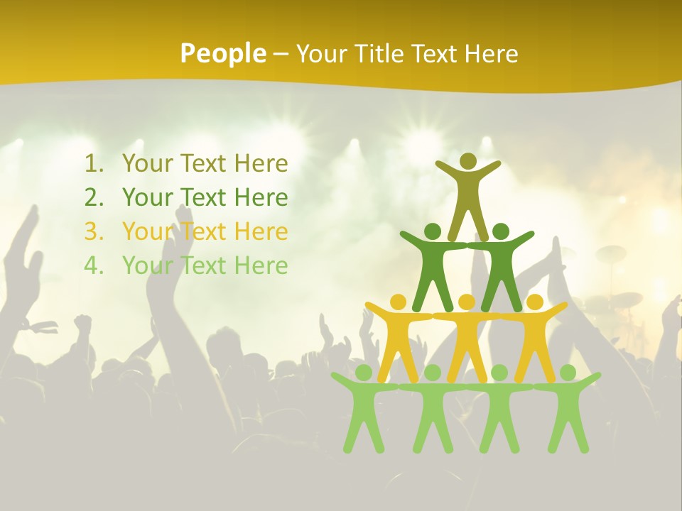Happiness Band Silhouette PowerPoint Template