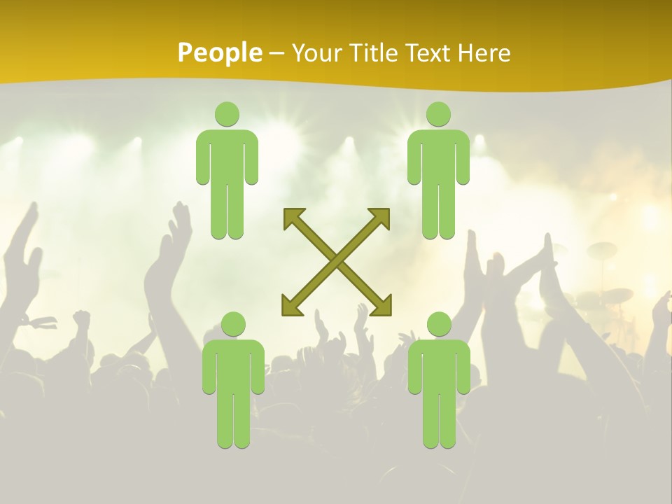 Happiness Band Silhouette PowerPoint Template