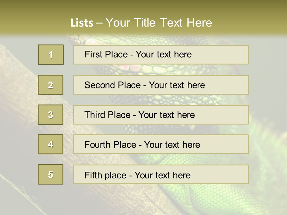 Scale Slow Lizard PowerPoint Template