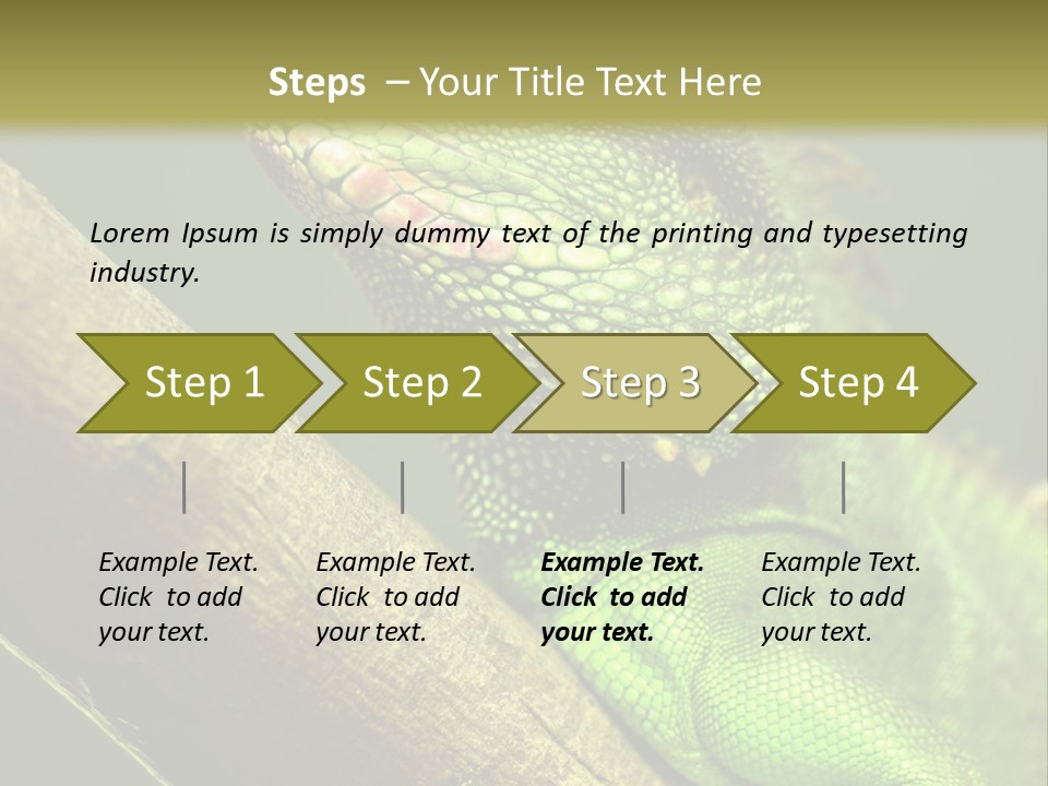 Scale Slow Lizard PowerPoint Template