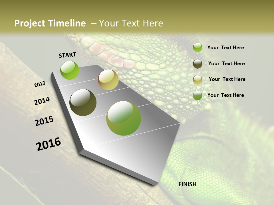 Scale Slow Lizard PowerPoint Template