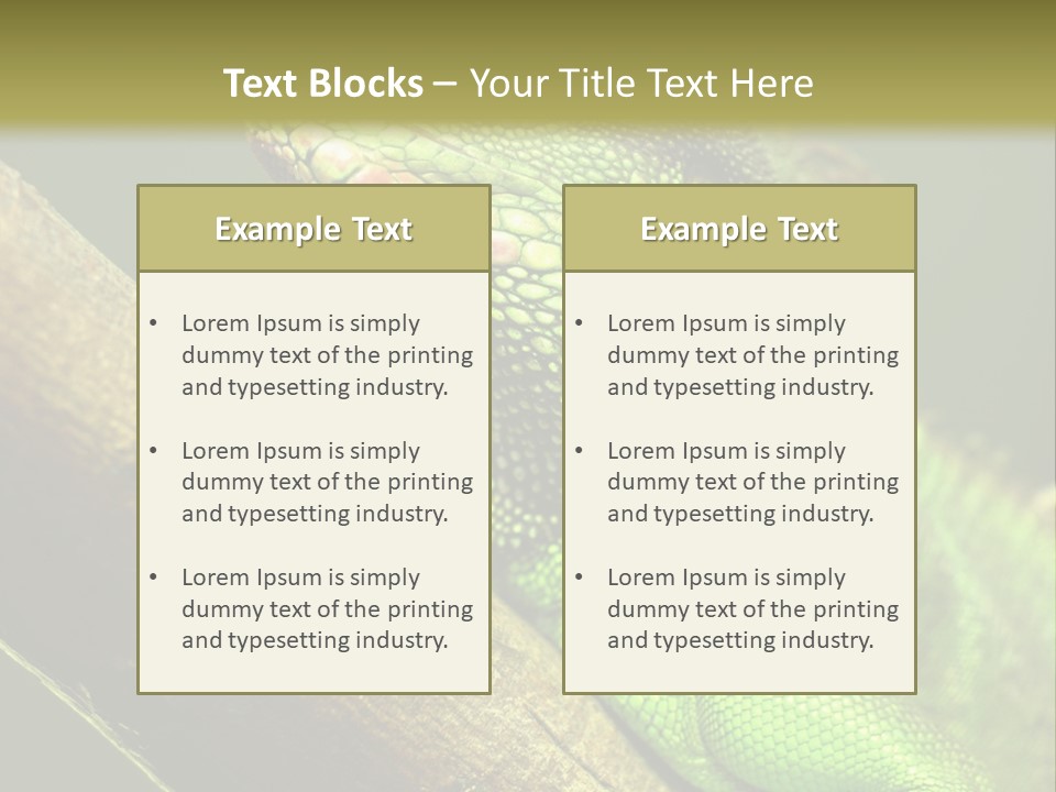 Scale Slow Lizard PowerPoint Template