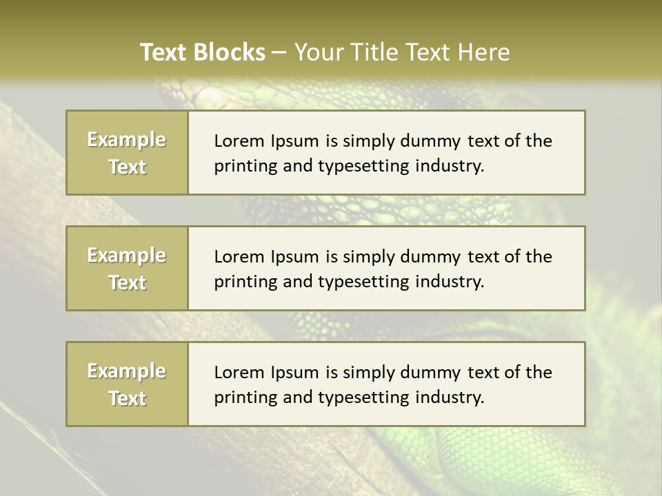Scale Slow Lizard PowerPoint Template