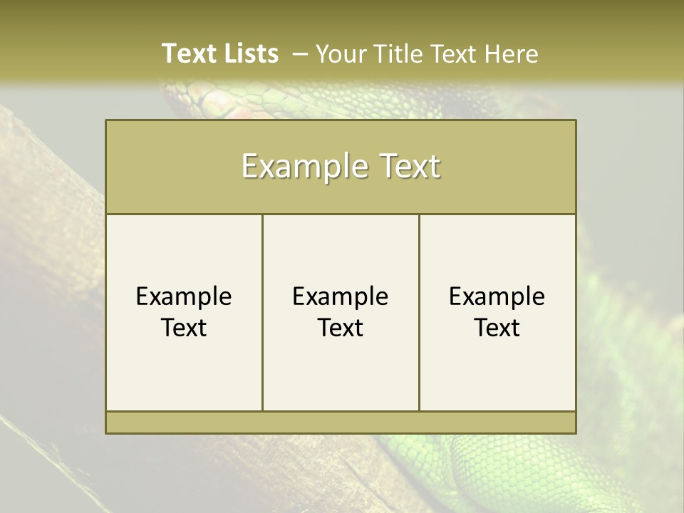 Scale Slow Lizard PowerPoint Template