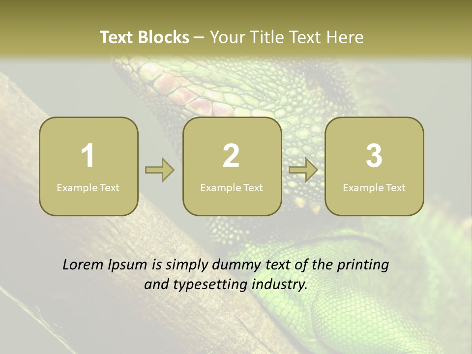 Scale Slow Lizard PowerPoint Template