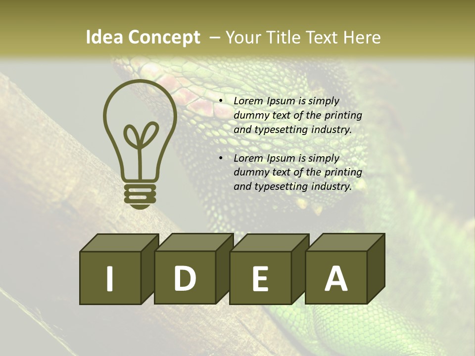 Scale Slow Lizard PowerPoint Template