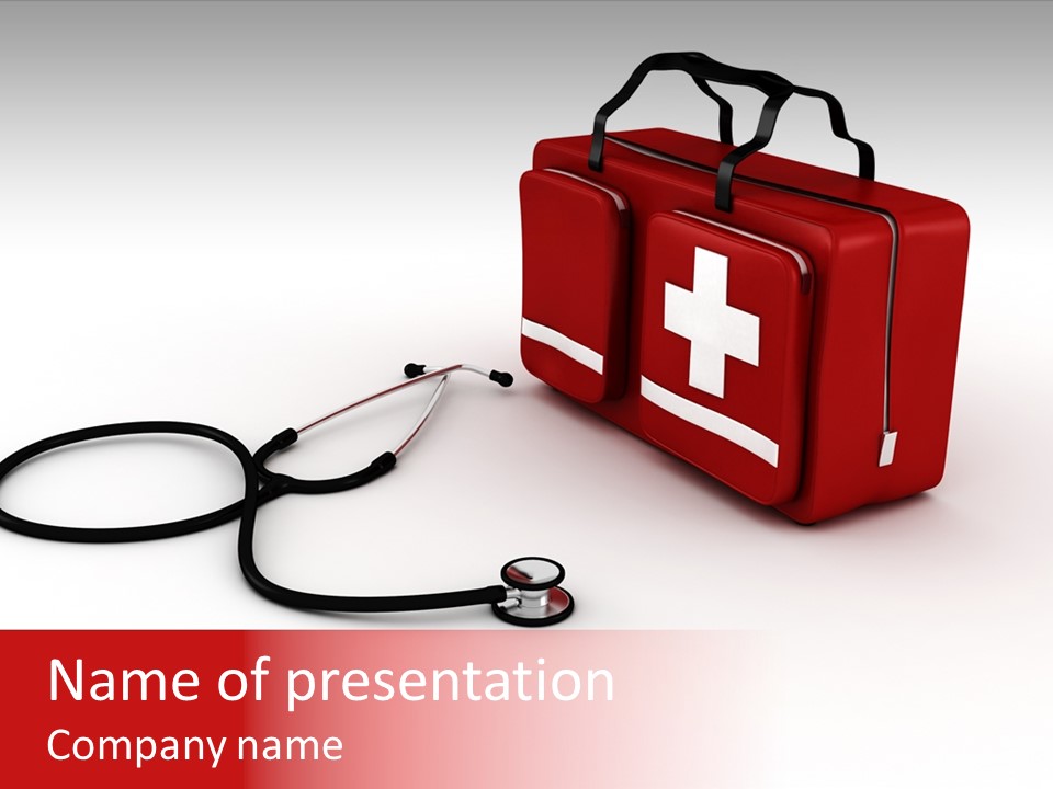 Aid Bag Medicine PowerPoint Template