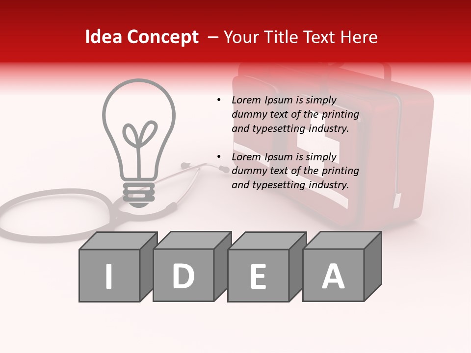 Aid Bag Medicine PowerPoint Template