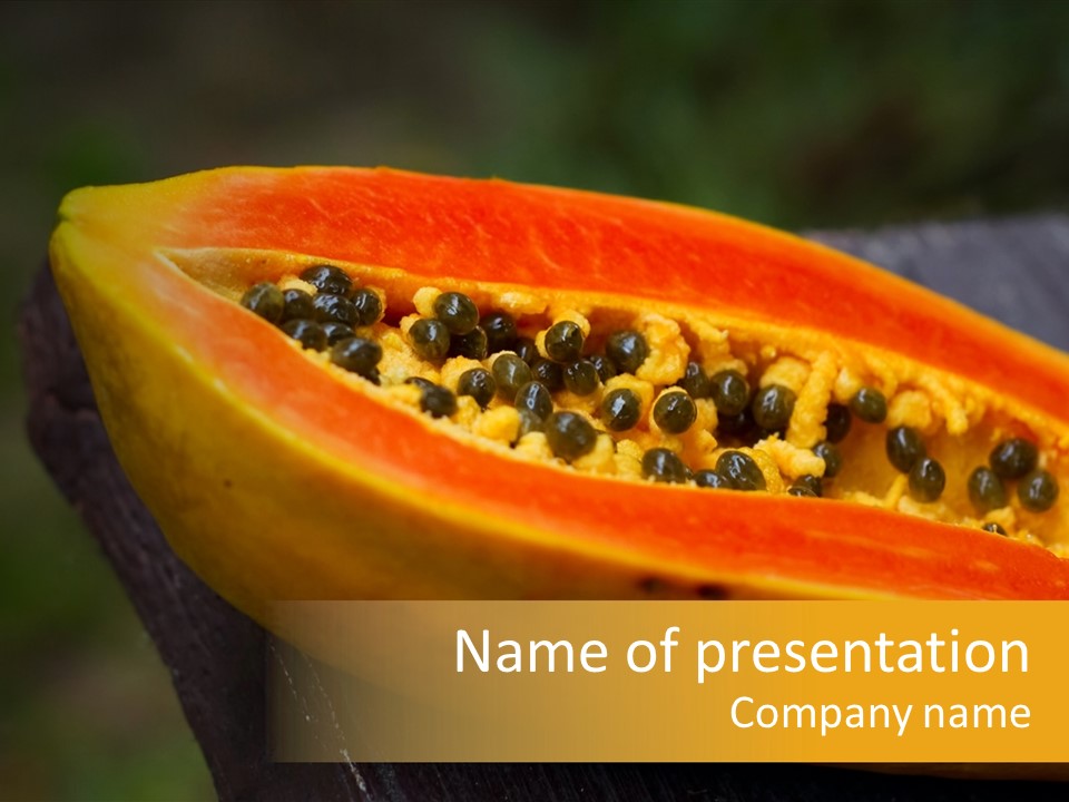 Cutting Fruit Food PowerPoint Template