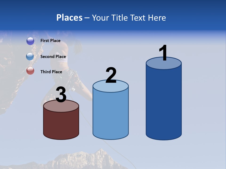 Vitality Female Cliff PowerPoint Template