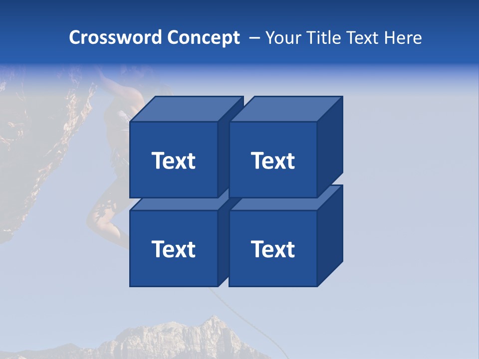 Vitality Female Cliff PowerPoint Template
