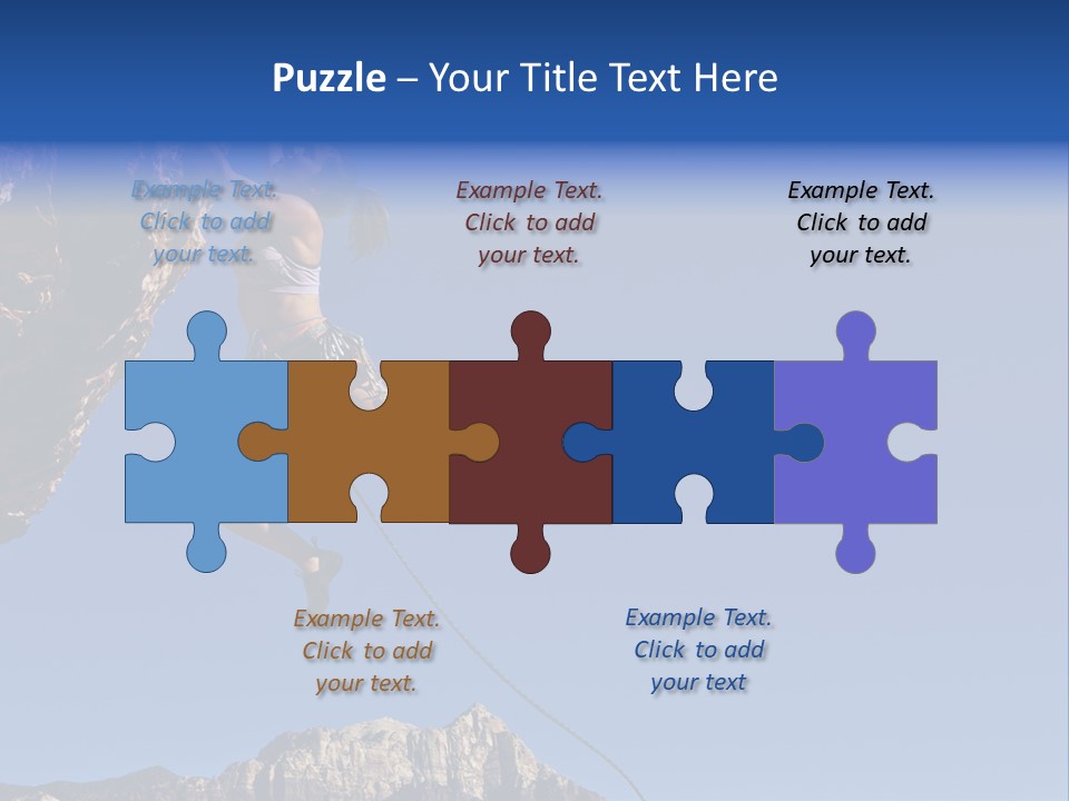 Vitality Female Cliff PowerPoint Template