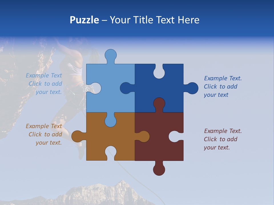 Vitality Female Cliff PowerPoint Template