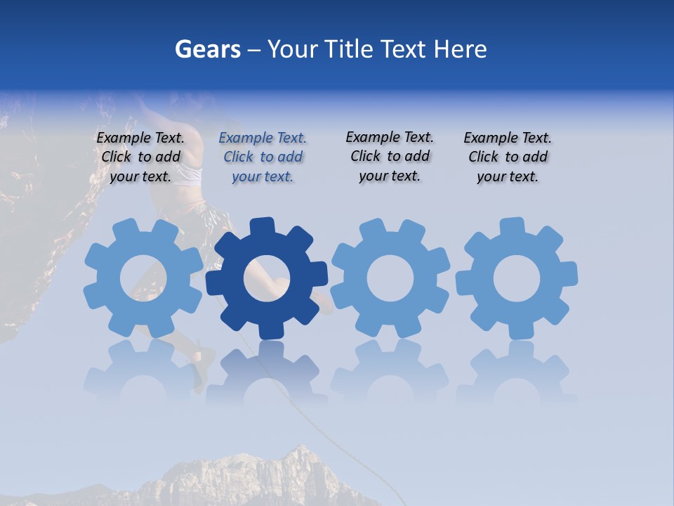 Vitality Female Cliff PowerPoint Template