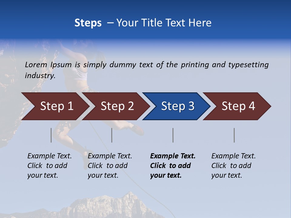 Vitality Female Cliff PowerPoint Template