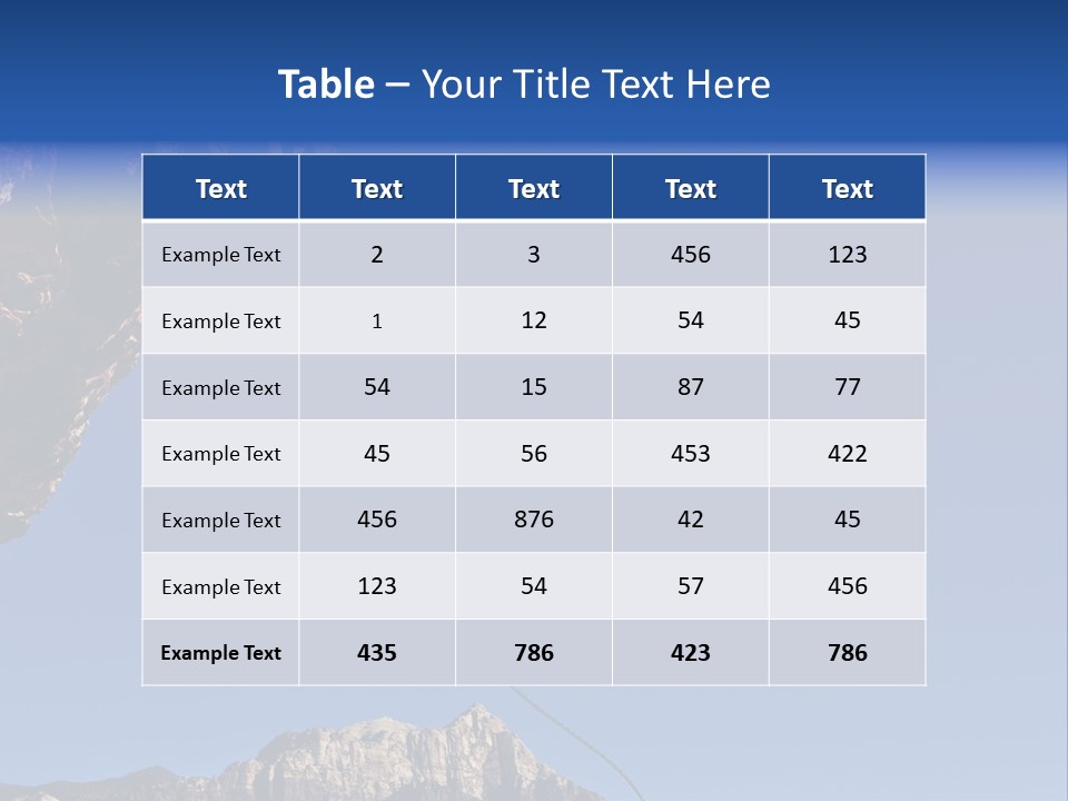 Vitality Female Cliff PowerPoint Template