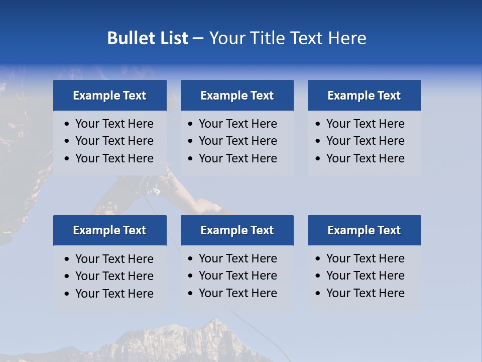 Vitality Female Cliff PowerPoint Template