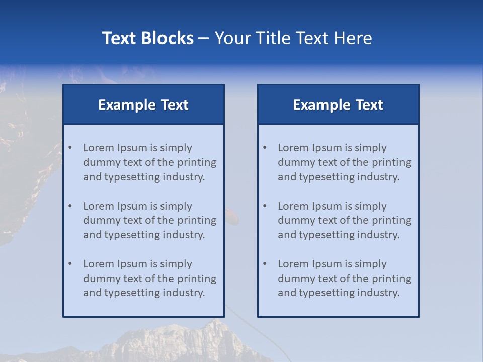 Vitality Female Cliff PowerPoint Template