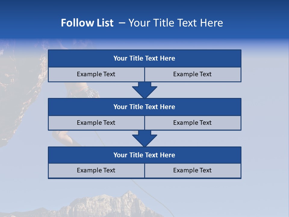 Vitality Female Cliff PowerPoint Template