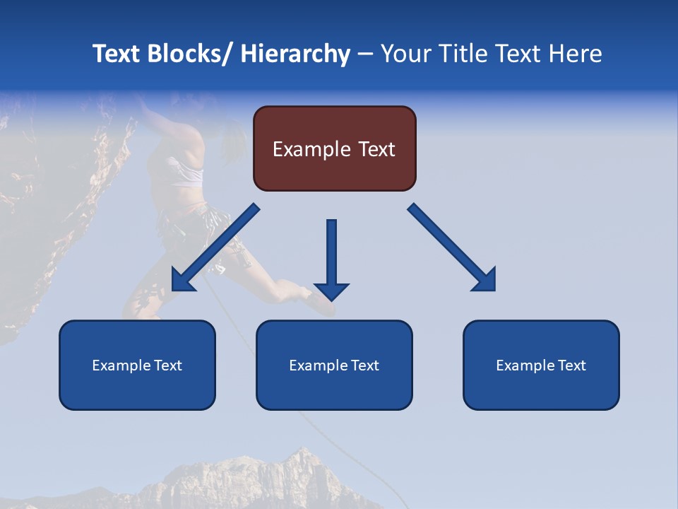 Vitality Female Cliff PowerPoint Template