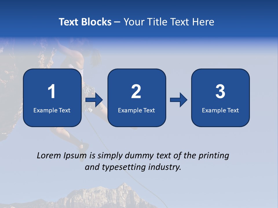 Vitality Female Cliff PowerPoint Template