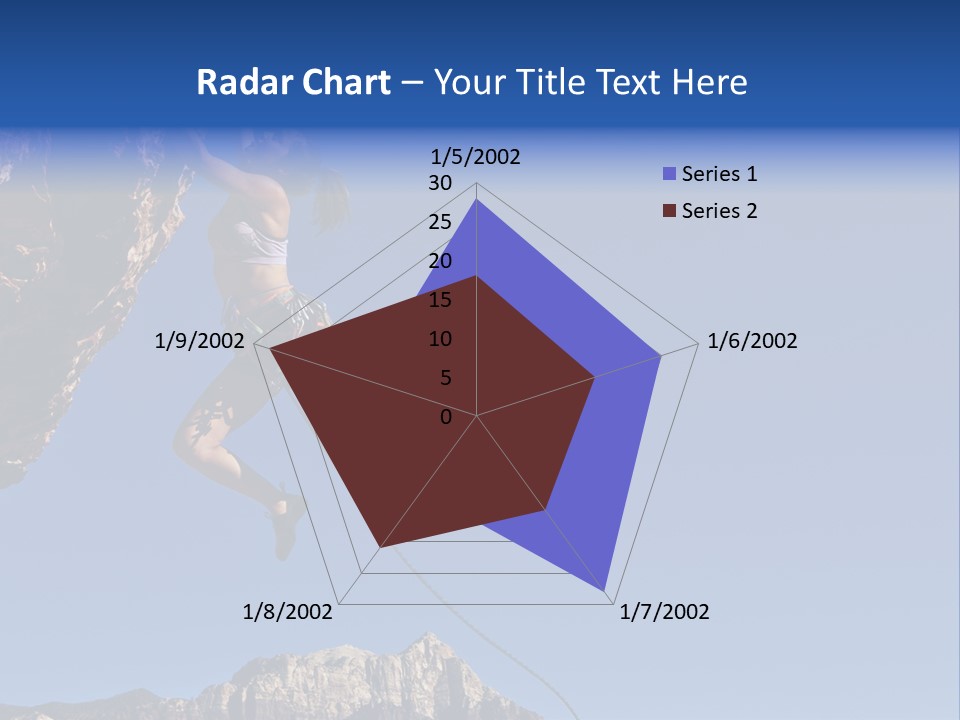 Vitality Female Cliff PowerPoint Template