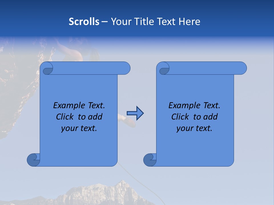 Vitality Female Cliff PowerPoint Template