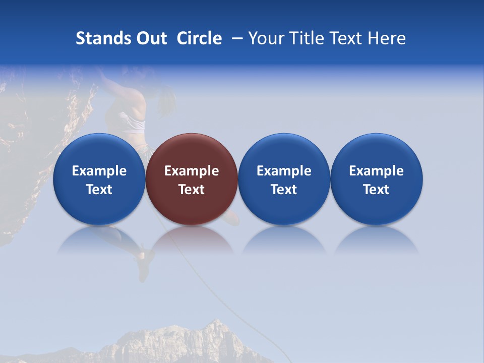 Vitality Female Cliff PowerPoint Template