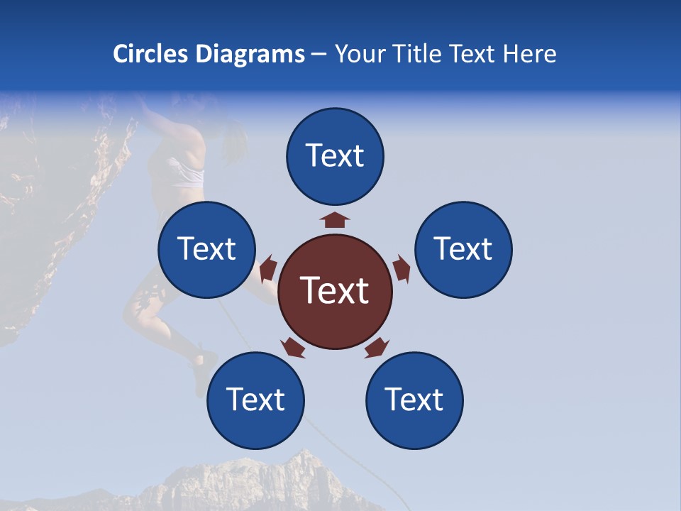 Vitality Female Cliff PowerPoint Template