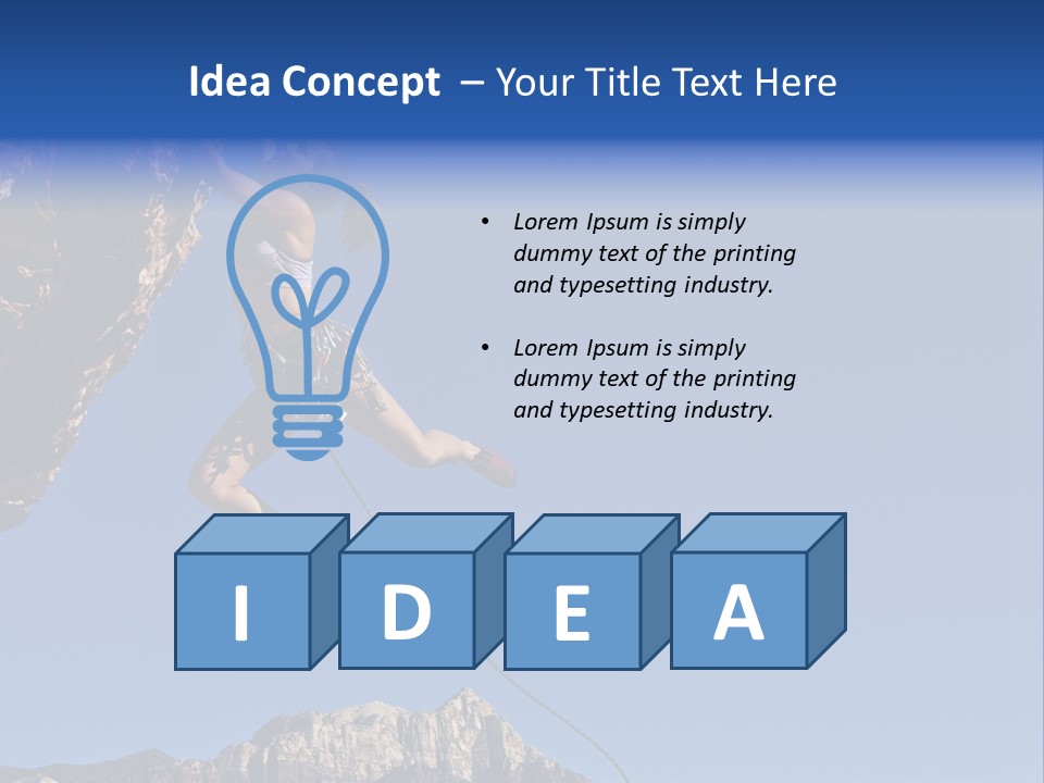 Vitality Female Cliff PowerPoint Template