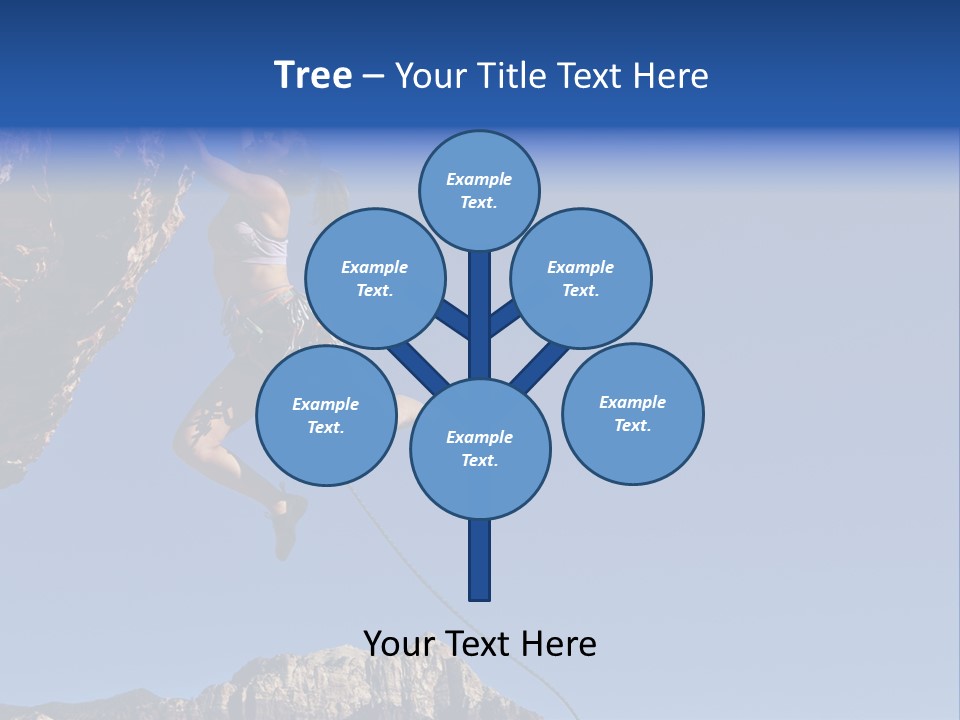 Vitality Female Cliff PowerPoint Template