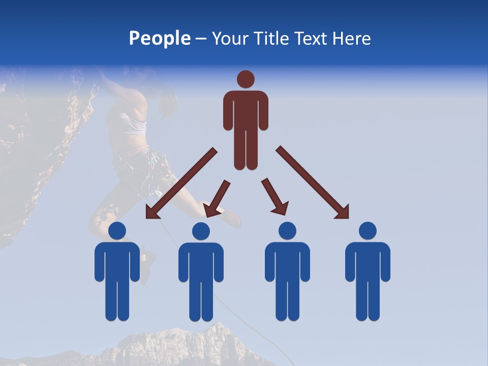 Vitality Female Cliff PowerPoint Template