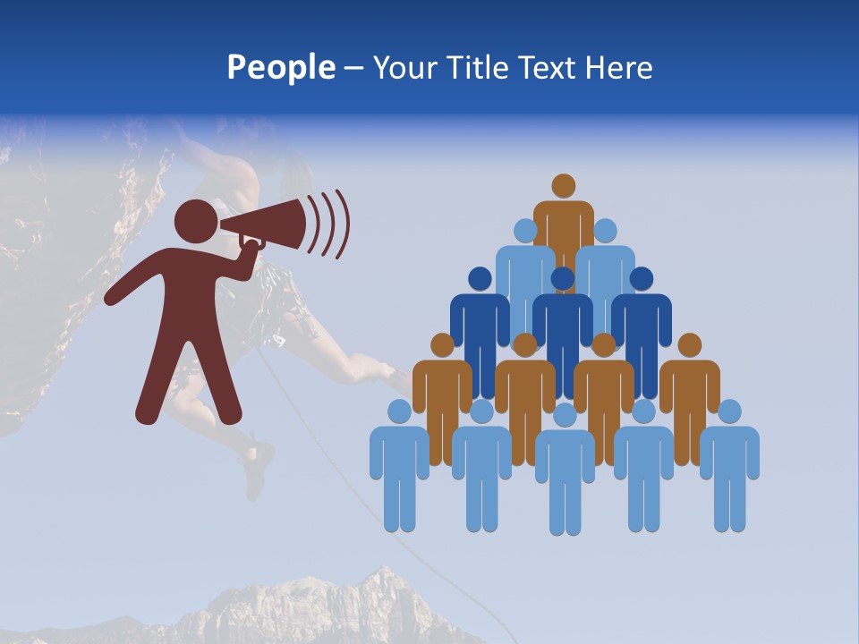 Vitality Female Cliff PowerPoint Template