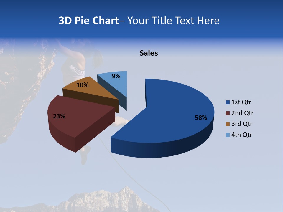 Vitality Female Cliff PowerPoint Template