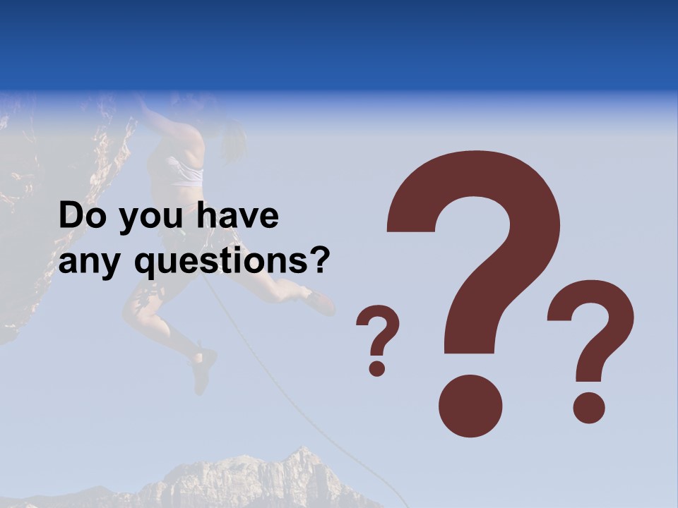 Vitality Female Cliff PowerPoint Template