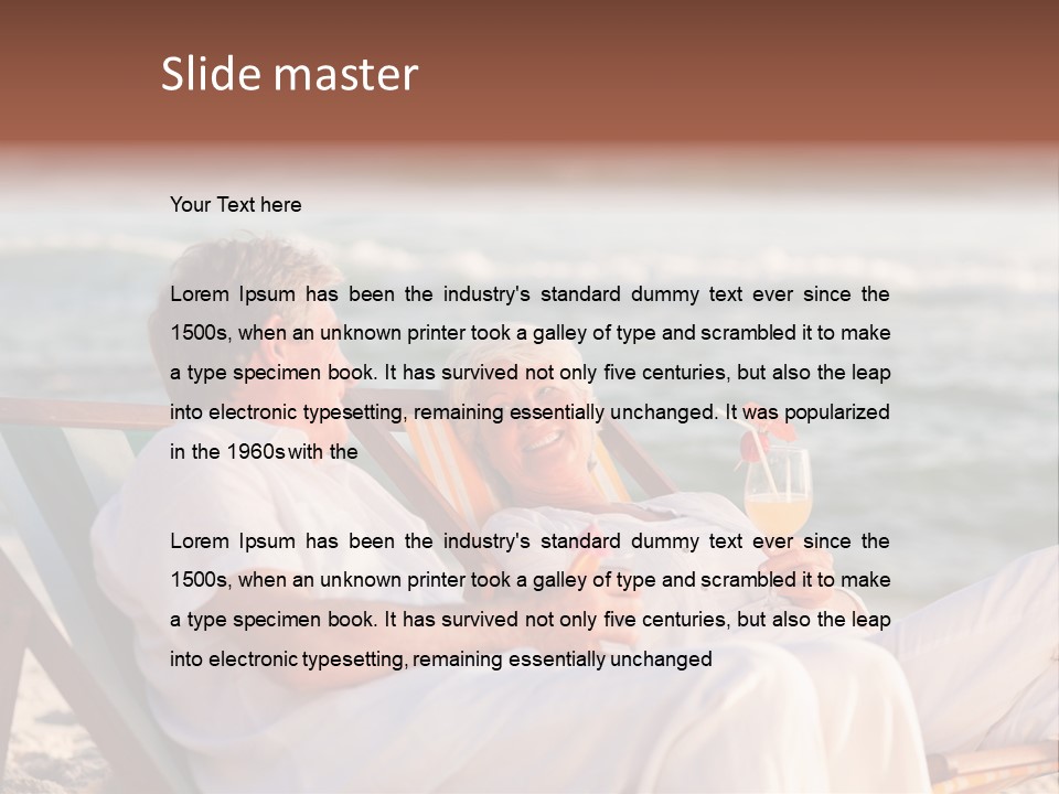 Man Female Retirement PowerPoint Template