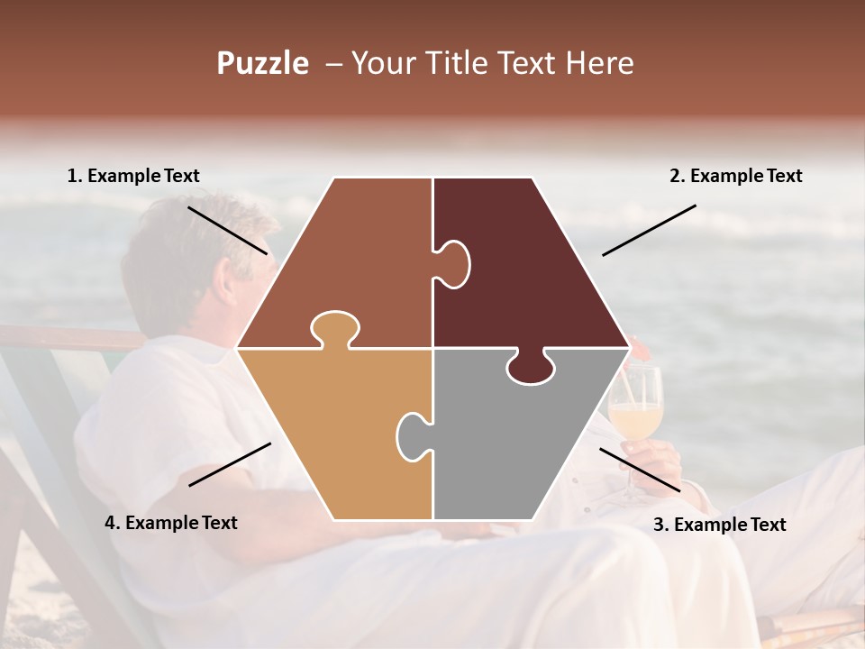 Man Female Retirement PowerPoint Template