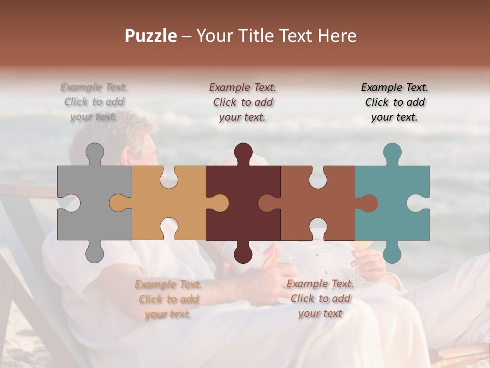 Man Female Retirement PowerPoint Template