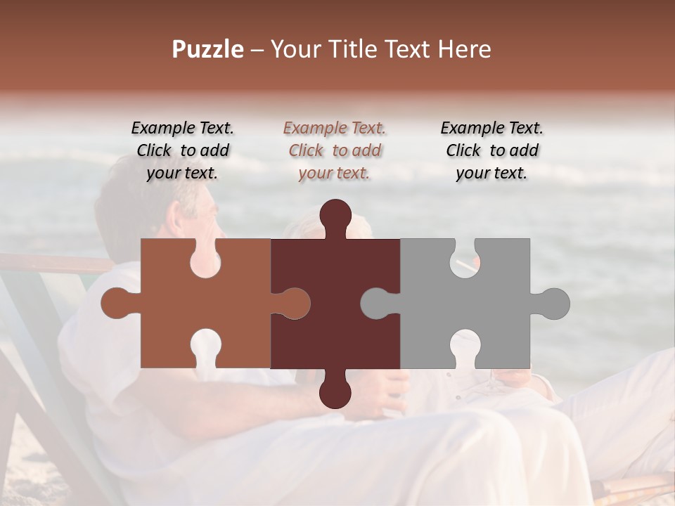 Man Female Retirement PowerPoint Template