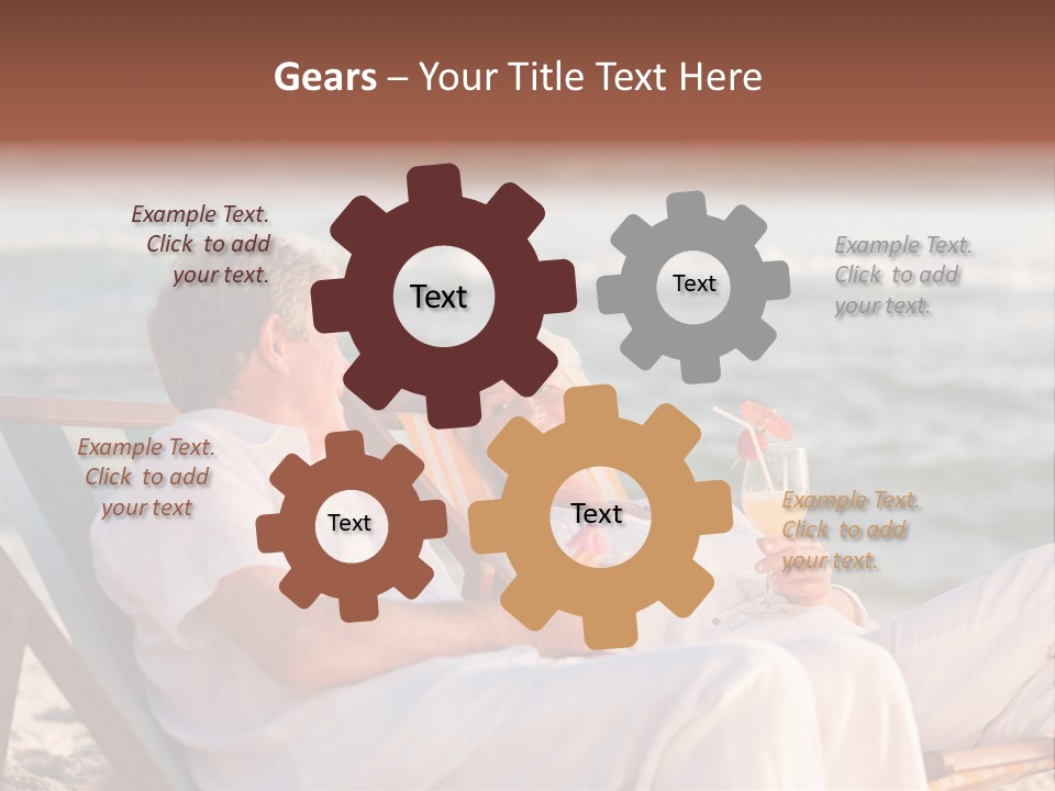 Man Female Retirement PowerPoint Template