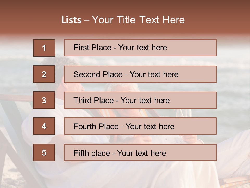 Man Female Retirement PowerPoint Template