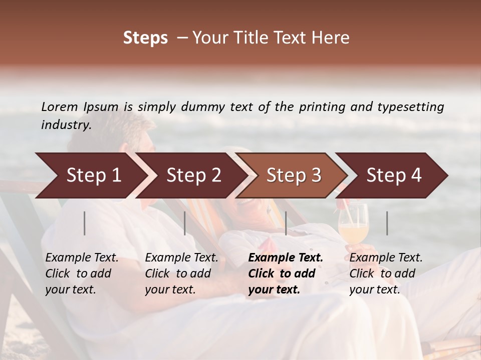 Man Female Retirement PowerPoint Template
