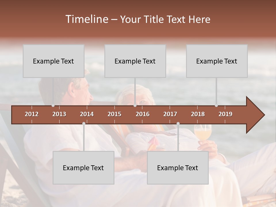 Man Female Retirement PowerPoint Template