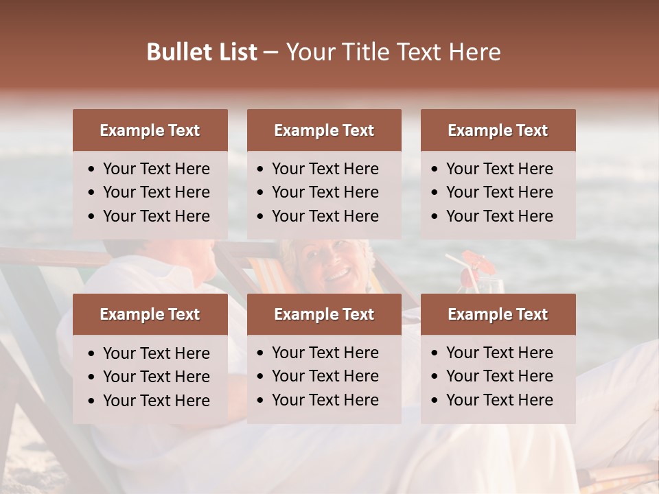 Man Female Retirement PowerPoint Template