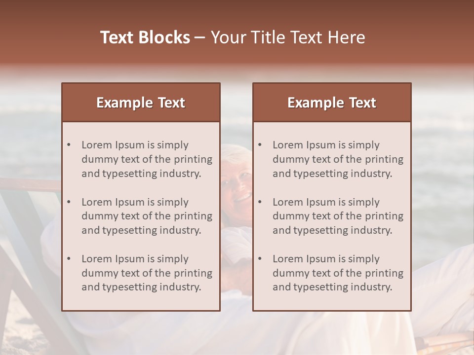 Man Female Retirement PowerPoint Template