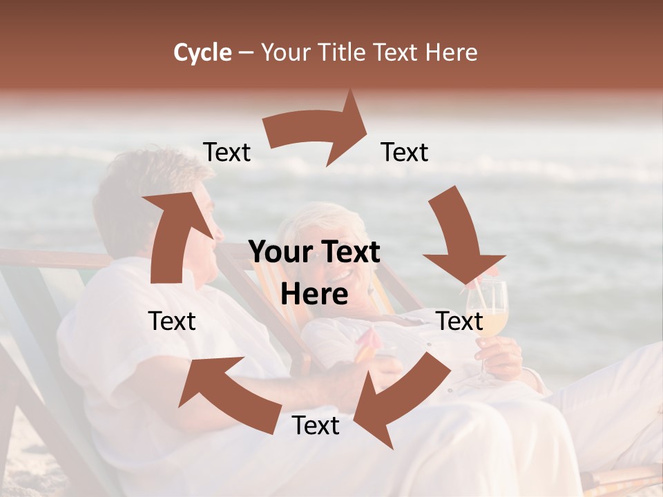 Man Female Retirement PowerPoint Template